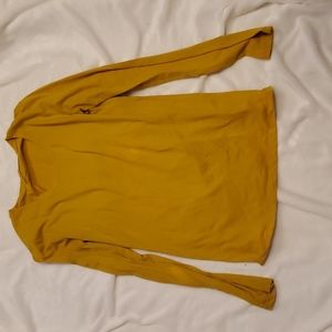 Yellow long-sleeve shirt